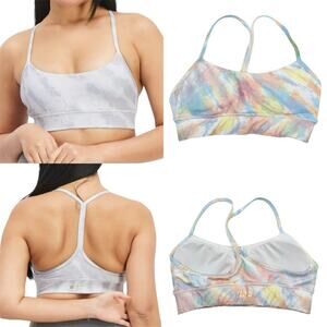 CHRLDR Padded Tie‎ Dye Victory Sports Bra Rainbow Size S Colorful Sporty Active